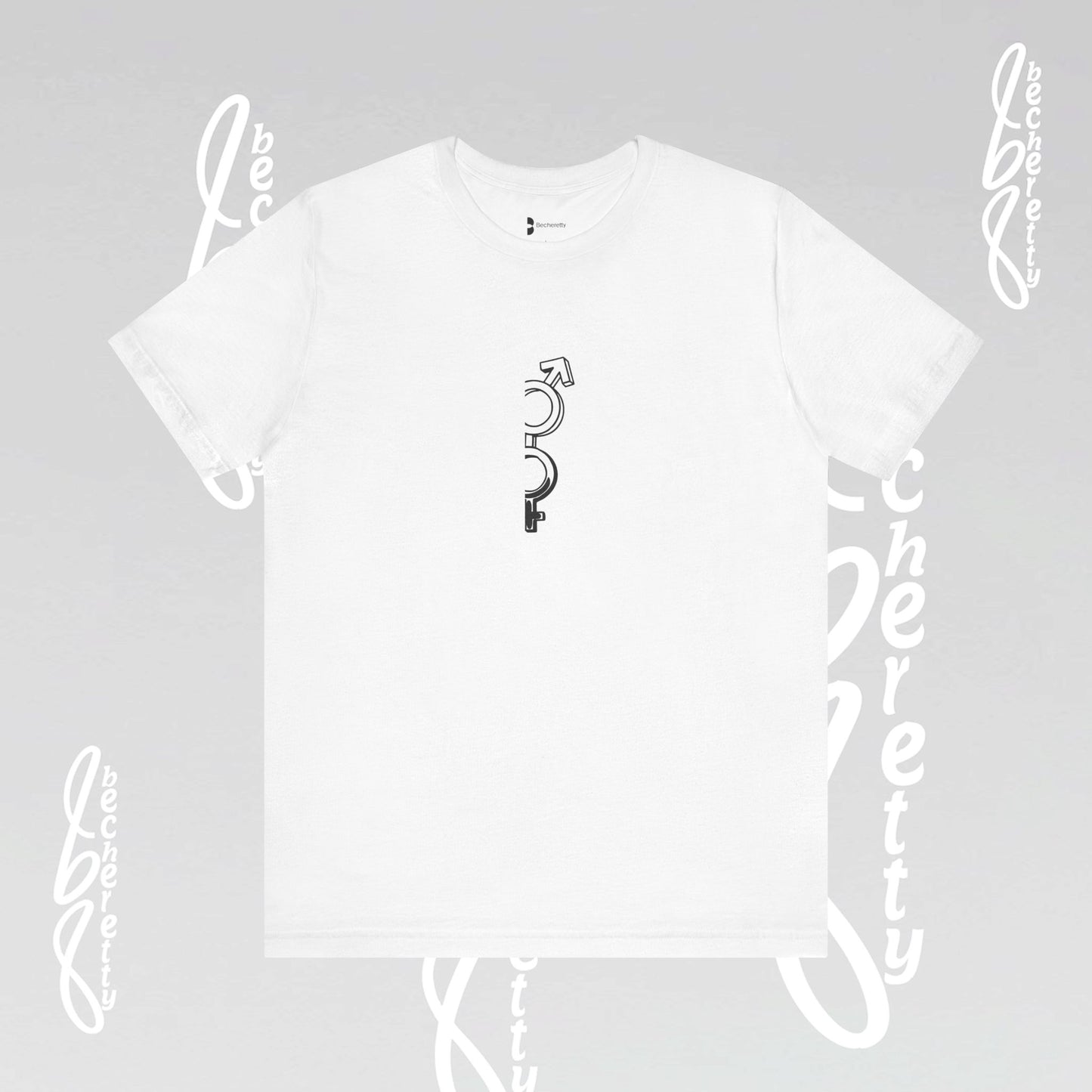 Minimalist Graphic Design Becheretty - Unisex Short Sleeves - Casual - Pixels Void Line