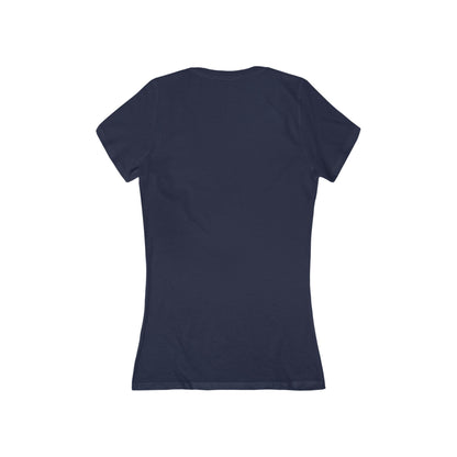 LOVE Deep V-Neck Tee — Styled as a plush, fur-covered object - Art Graphic Minimalist Becheretty