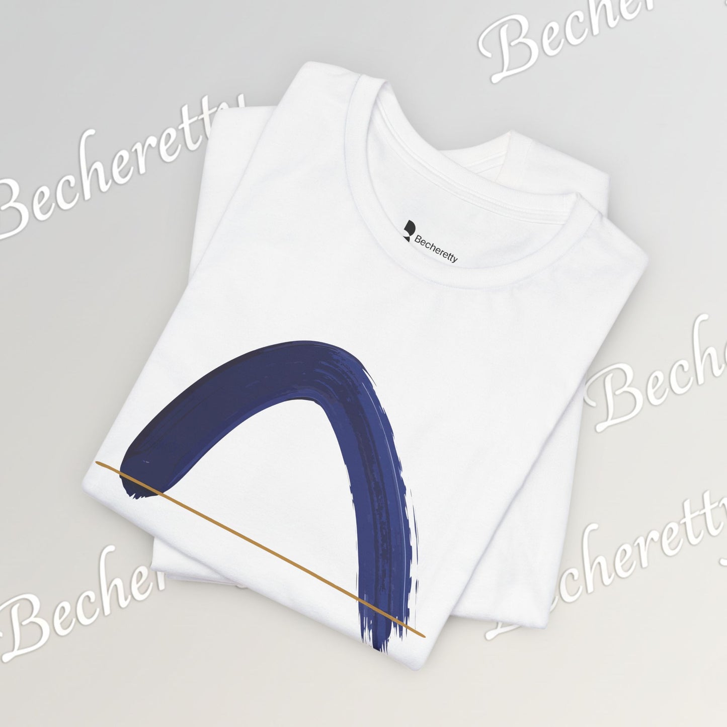 The Horizon Arc | Minimalist Brushstroke Tee - Art Graphic Becheretty - Exclusive series focused on clean, intentional art.