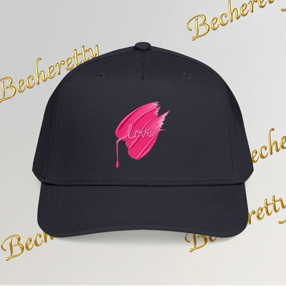 Pink Brushstroke Baseball Cap - Art Graphic Becheretty - Artistic Energy for Art Lovers