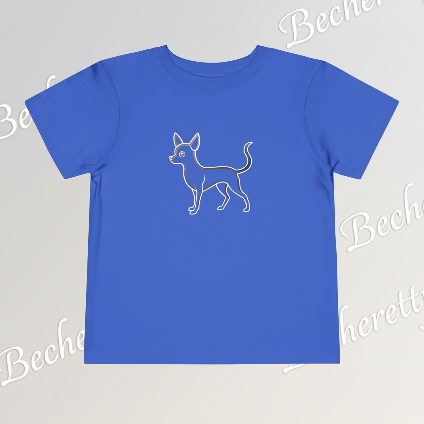 Adorable Chihuahua Toddler Tee - Graphic Minimalist Becheretty - Dog Lover Gift, Cozy Summer Apparel, Fun Birthday Outfit