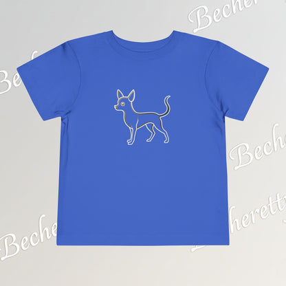 Adorable Chihuahua Toddler Tee - Graphic Minimalist Becheretty - Dog Lover Gift, Cozy Summer Apparel, Fun Birthday Outfit