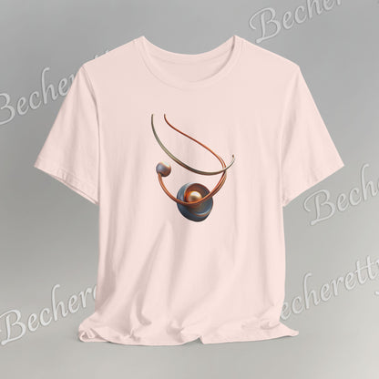 Artistic Graphic T-Shirt Becheretty - Stylish Necklace Design - Casual Wear, Gift for Art Lovers, Summer Fashion, Everyday Comfort