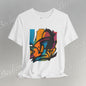 "Neon Fracture" — T-Shirt Becheretty - It captures the aesthetic of the shapes while nodding to those electric 80s/90s colors.