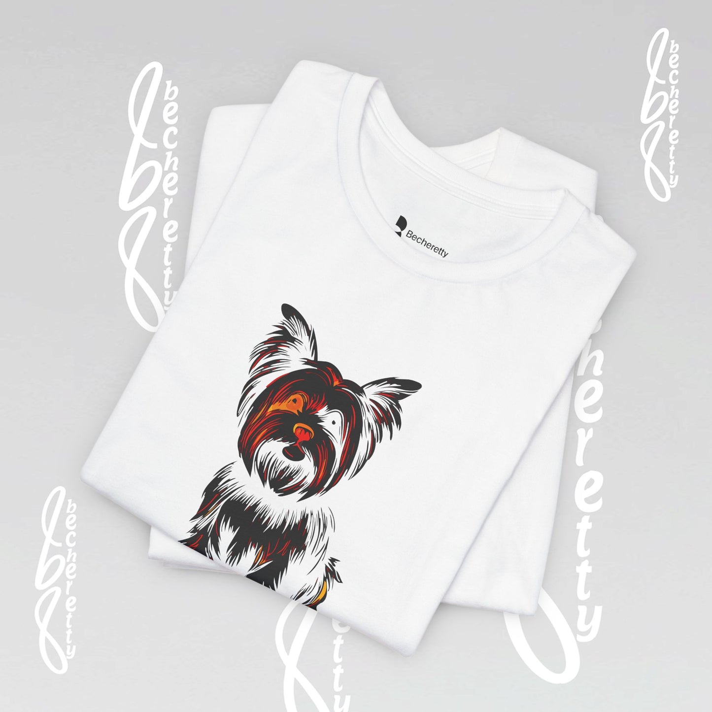 Yorkie T'Shirt - Art Graphic Becheretty - Perfect gift for Pets Lovers - Casual Wear