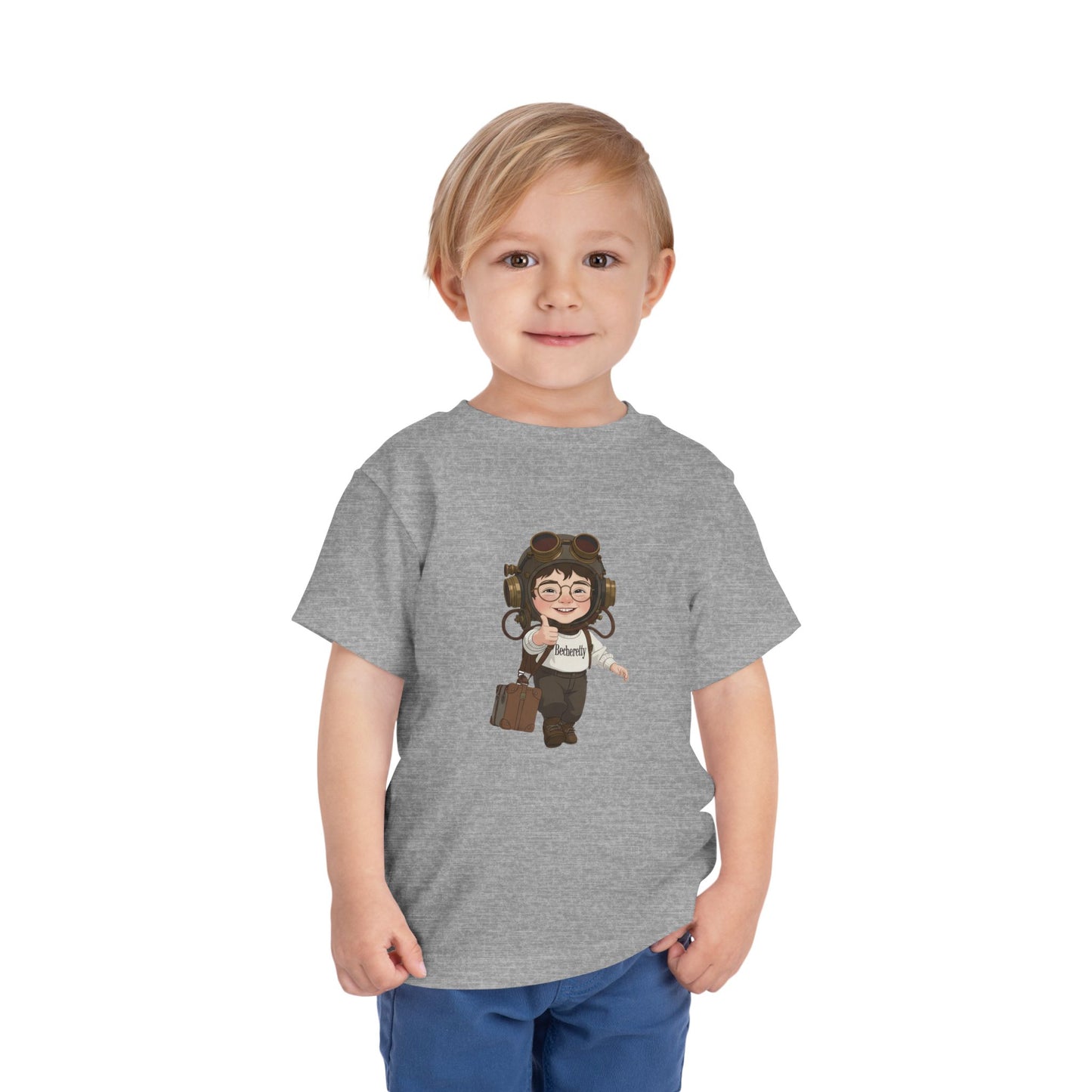 Toddler Tee  "Aviation Pilot" — Cute Little Aviator Graphic Art Becheretty