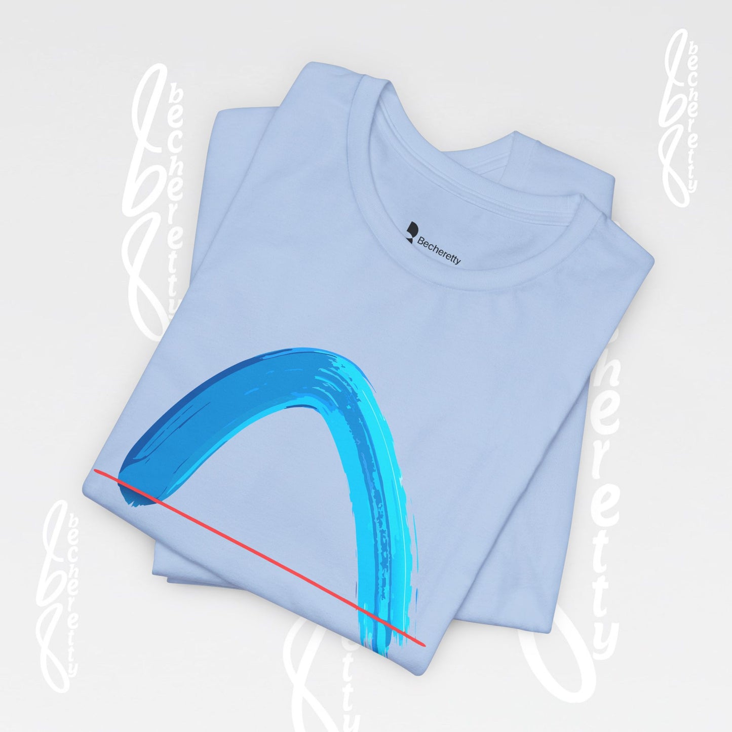 Vibrant Wave Graphic Tee - Unisex Short Sleeve T-Shirt - Art Minimalist Becheretty