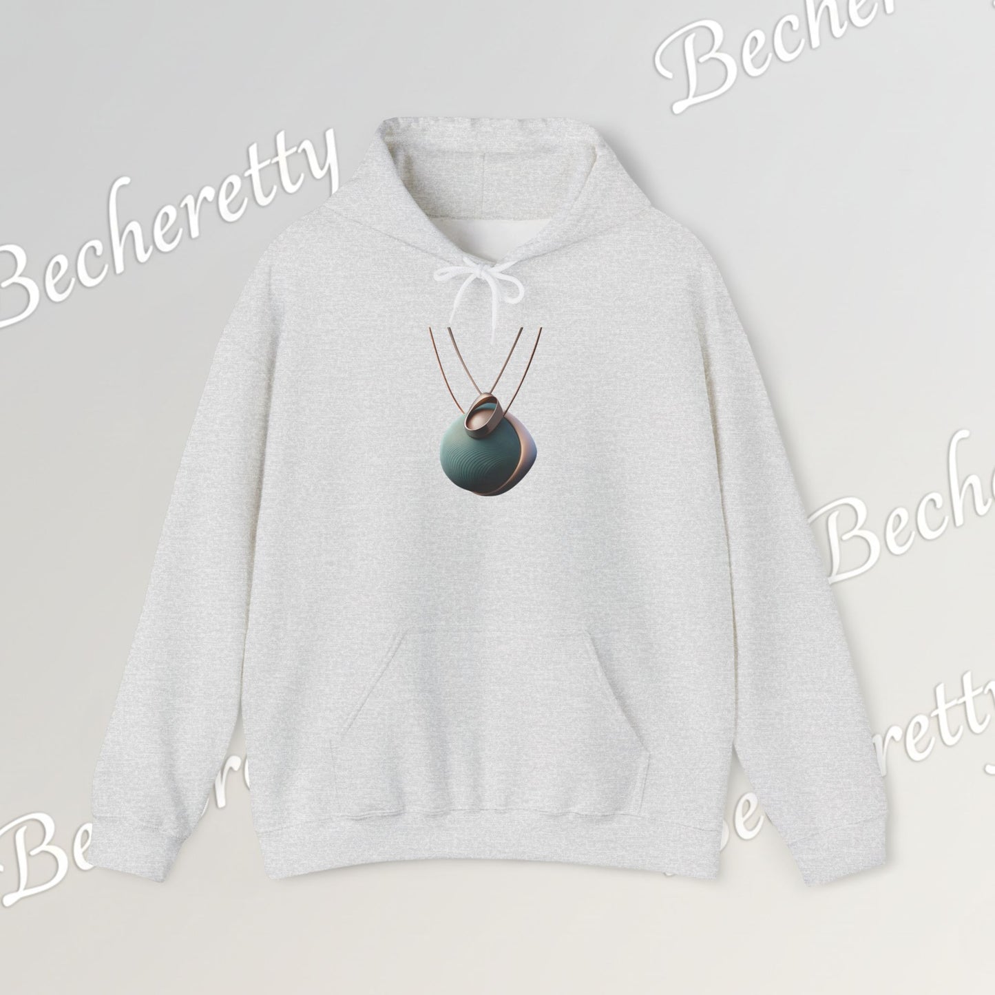 Abstract 3D Geometric Necklace Hoodie - Art Graphic Becheretty - Unisex, Original Gift for Friends