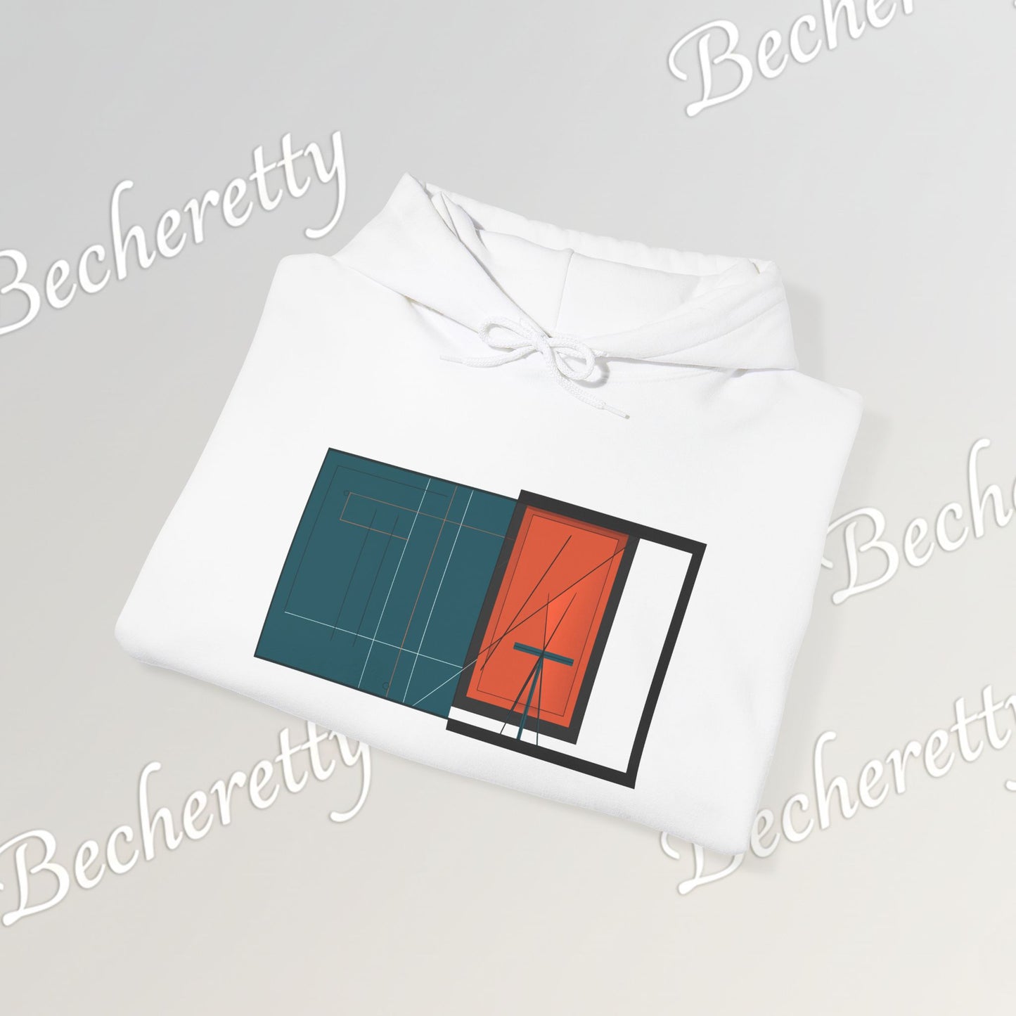 Architectural-Inspired Graphic Hoodie Becheretty — Modern Minimalist Geometric Art Sweatshirt