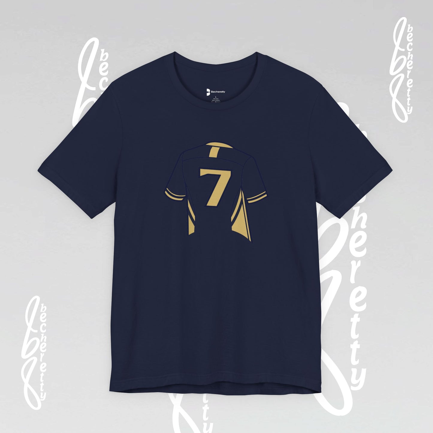 T-shirt - Number 7 GOAL - Art Graphic Minimalist Becheretty - Casual Wear - Team Spirit