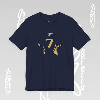 T-shirt - Number 7 GOAL - Art Graphic Minimalist Becheretty - Casual Wear - Team Spirit