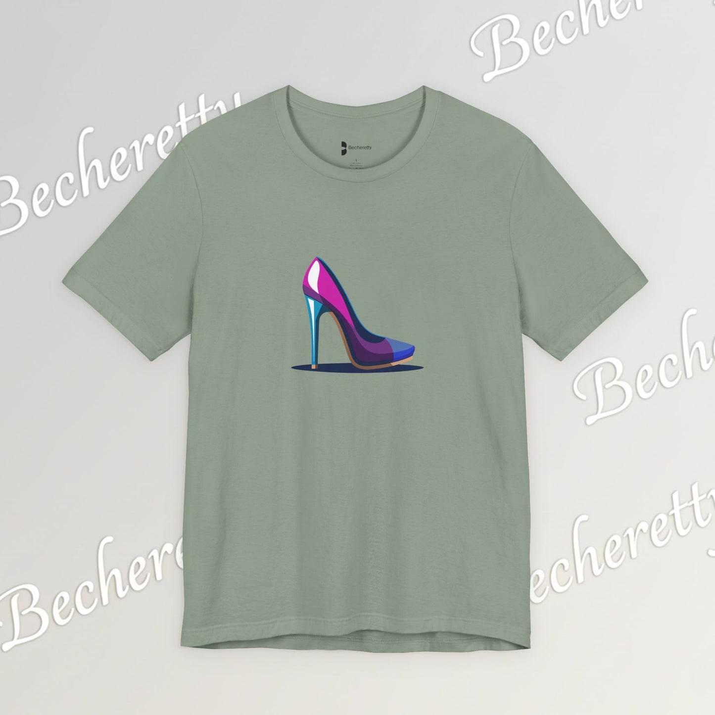 Colorful futuristic Stiletto T‑Shirt - Art Graphic Becheretty - A nod to your unique fashion style