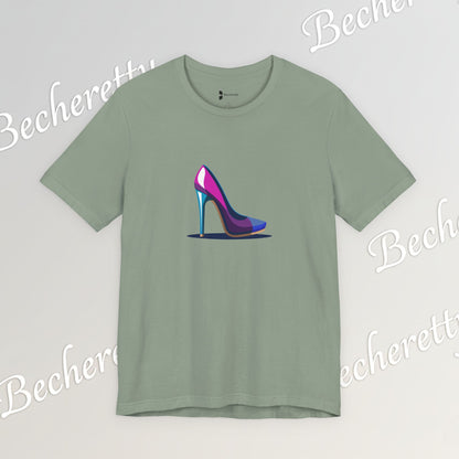Colorful futuristic Stiletto T‑Shirt - Art Graphic Becheretty - A nod to your unique fashion style