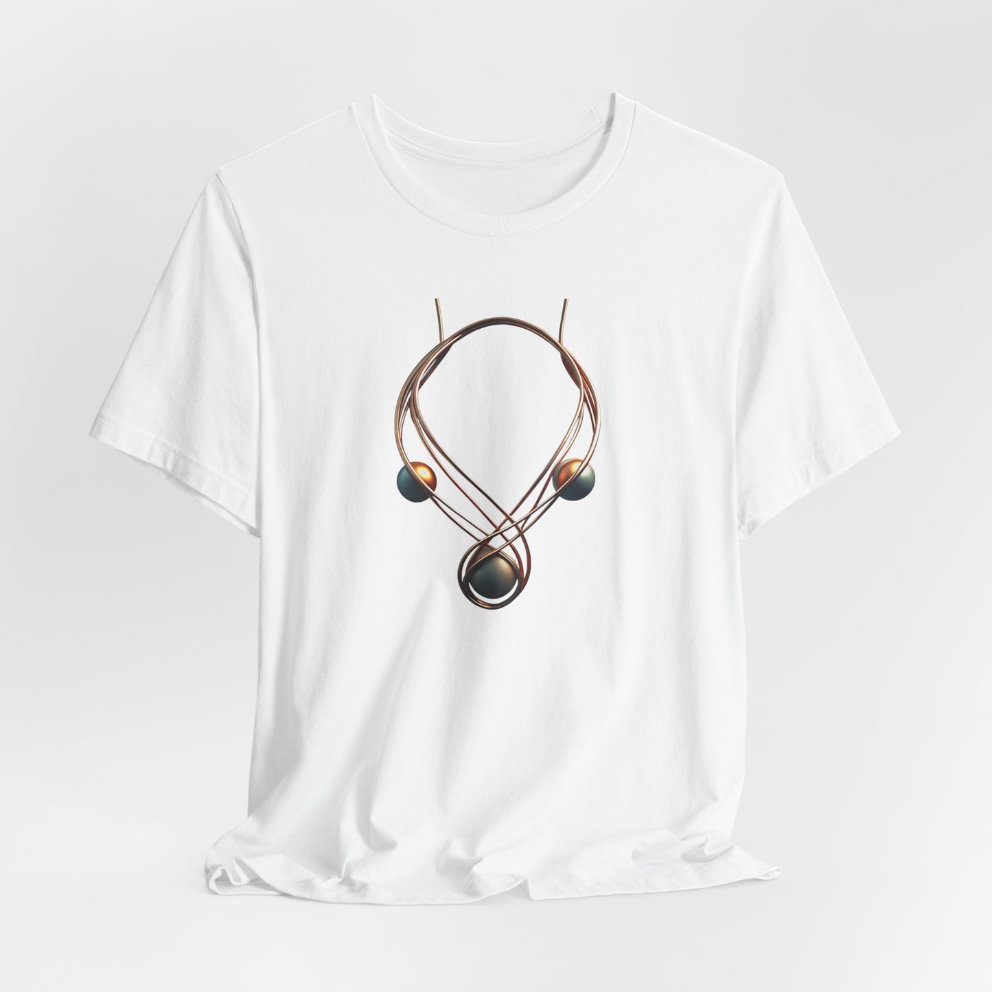 Art Graphic  Necklace "Mystic Orb" Minimalist Tee Becheretty - Wearable Art work - Unique design