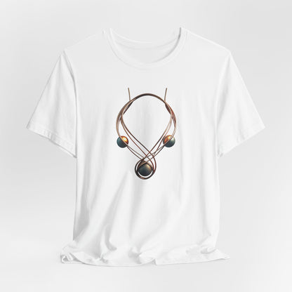 Art Graphic  Necklace "Mystic Orb" Minimalist Tee Becheretty - Wearable Art work - Unique design