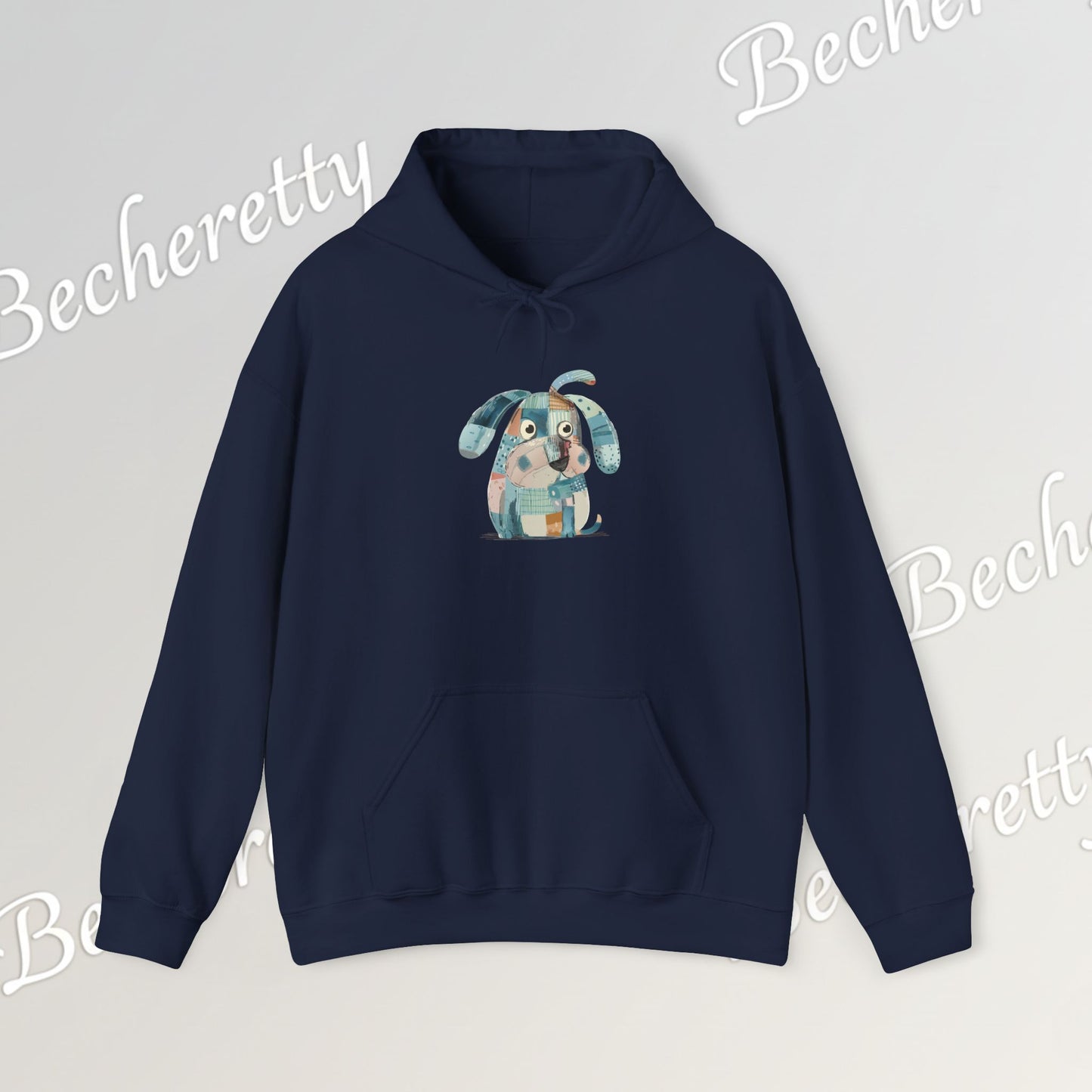 Cute Watercolor Dog Hoodie - art Graphic Becheretty - Colorful Puppy Sweatshirt