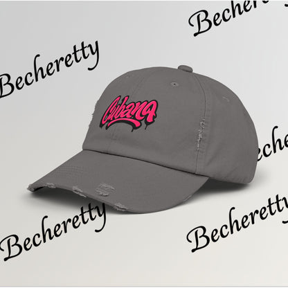 Dad Hat "Cubana" Art Graphic Becheretty — Pink Script Cap - An ideal and authentic gift for your friend