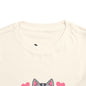 Adorable "Becheretty" Pink Bow Kitten Toddler Tee – Cute Gray Cat & Hearts Graphic T-Shirt for Girls
