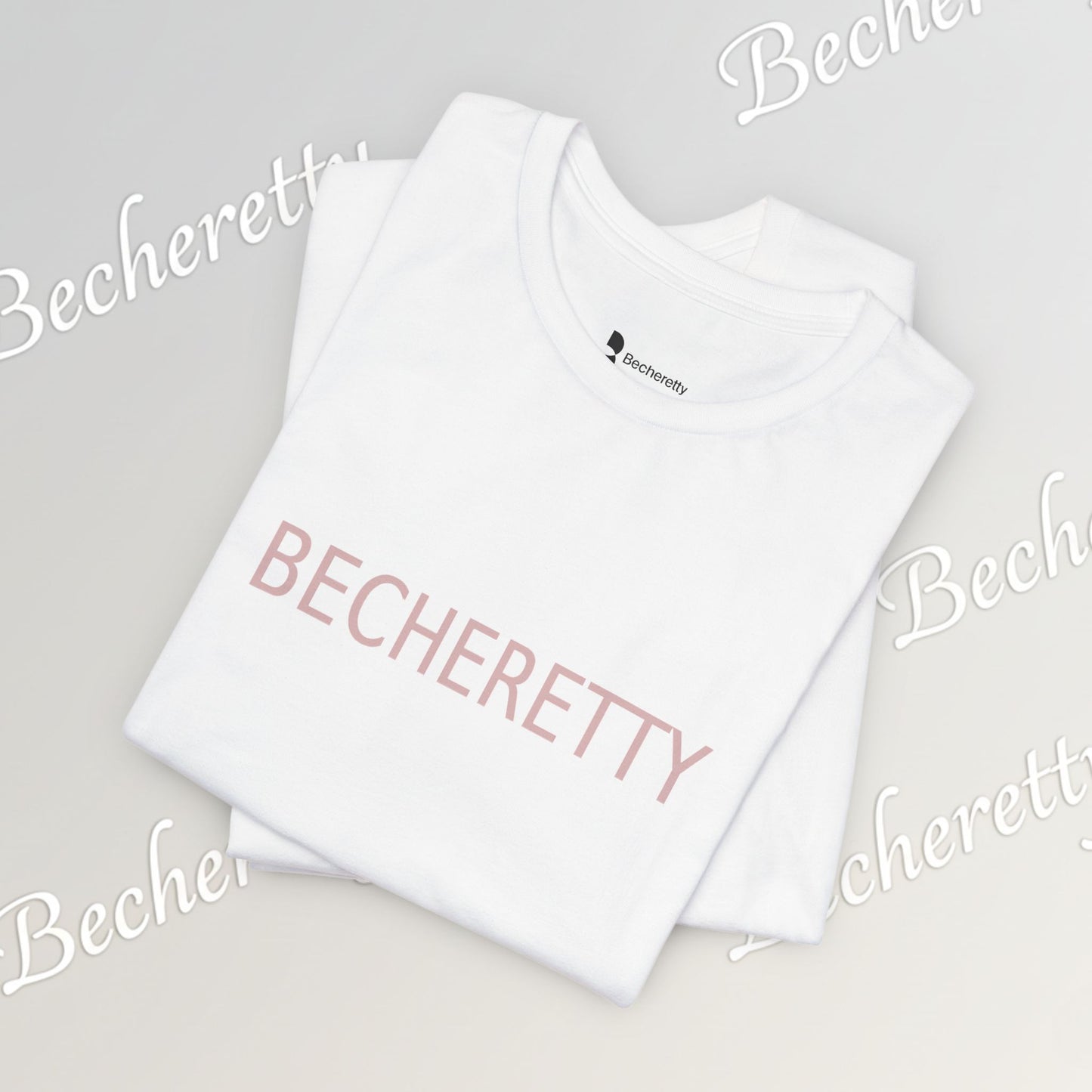 Minimalist Logo Tee Becheretty - Short Sleeve- Casual Style, Unisex - Relaxed Fit Top - Everyday wear