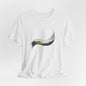 Abstract Wave Tee — Minimal Coastal Brushstroke T-Shirt Becheretty - Ideal Gift - Original Design