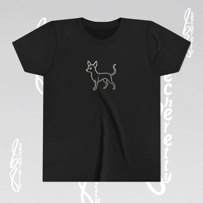 Youth T'Shirt - Graphic Chihuahua - Minimalist Art Becheretty