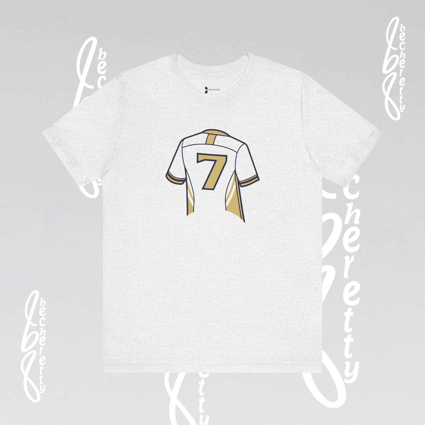 T-shirt - Number 7 GOAL - Art Graphic Minimalist Becheretty - Casual Wear - Team Spirit