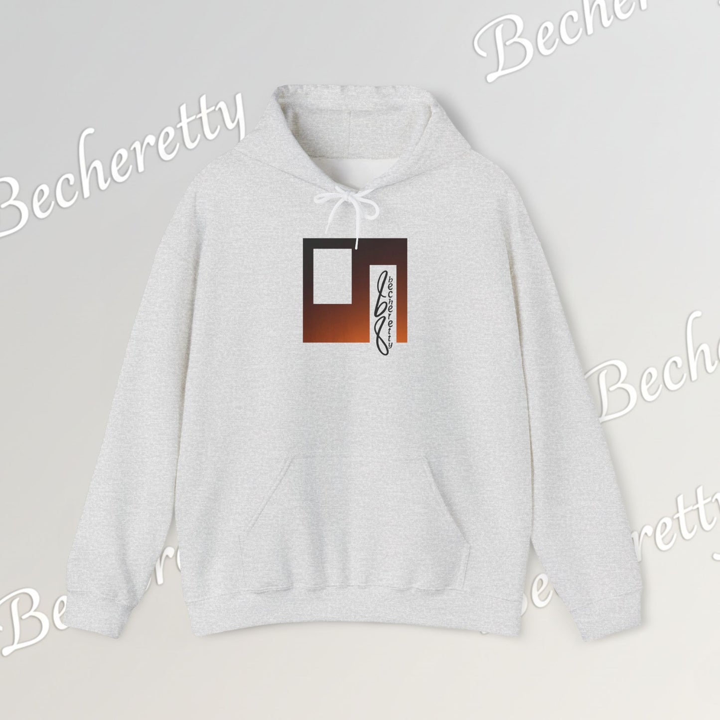 "The Horizon" Abstract Script Hoodie - Art Minimalist Becheretty - Everyday wear - Artistic & Cozy