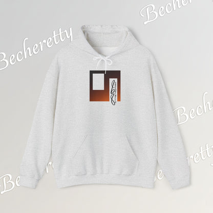 "The Horizon" Abstract Script Hoodie - Art Minimalist Becheretty - Everyday wear - Artistic & Cozy