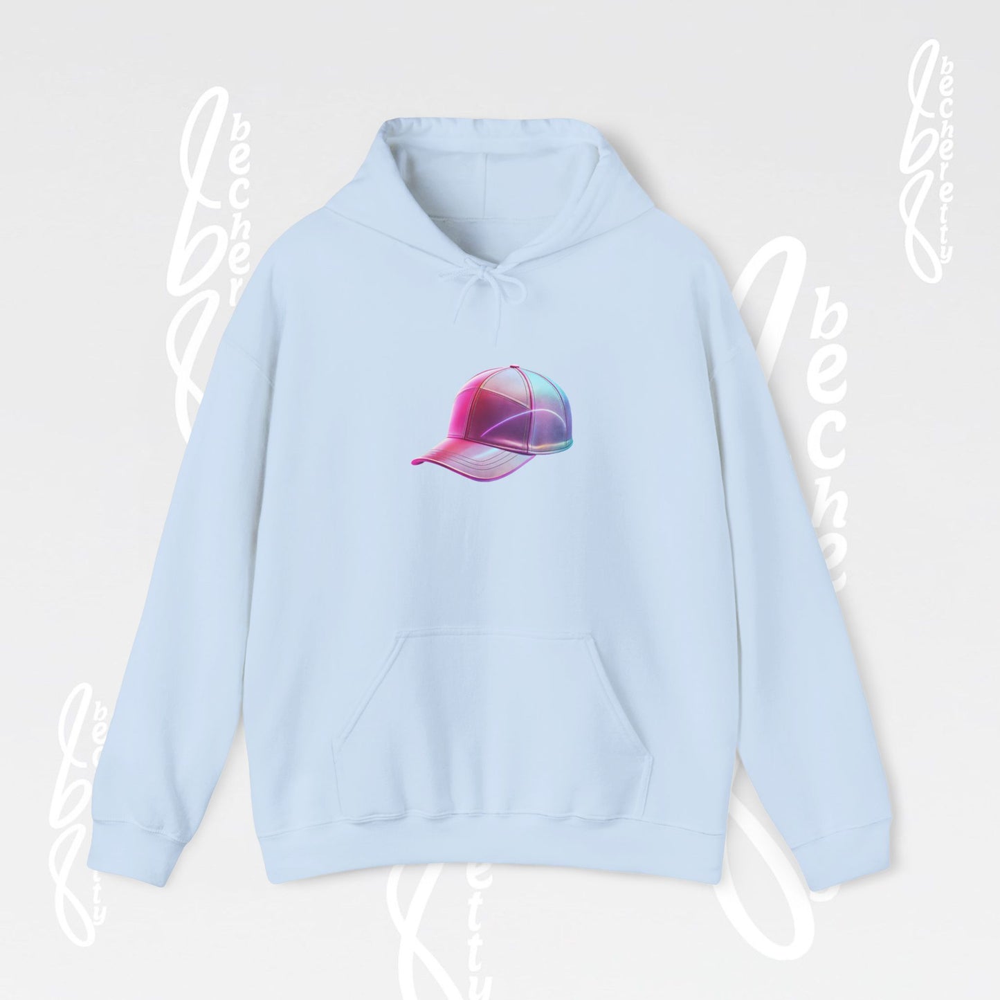 Graphic Hoodie "Retro Cap" for Creative Souls - Art Minimalist Becheretty - Stylish - Casual Wear