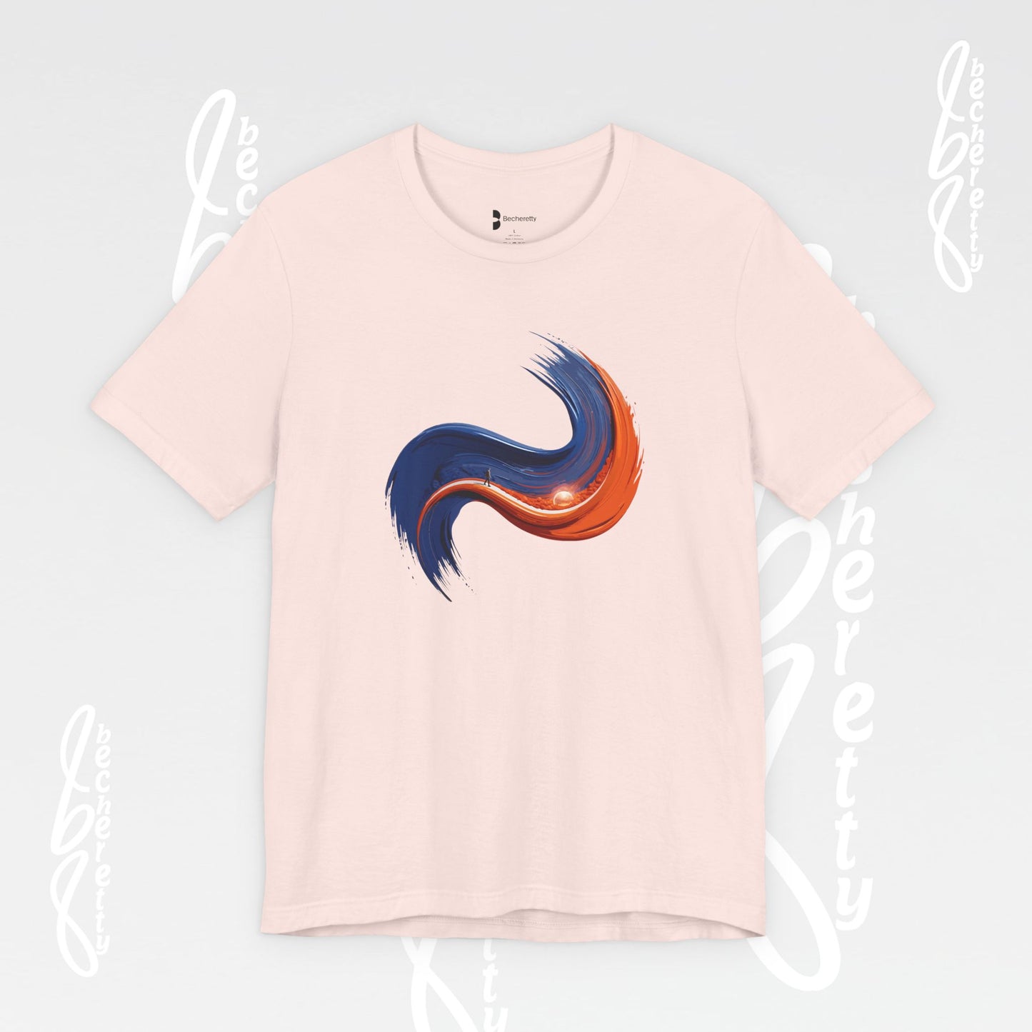 Graphic Abstract Colorful Brushstroke Tee - Art Minimalist Becheretty - Casual Wear - Authentic Apparel