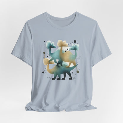 Abstract Balance "Dino"  Modern Graphic T-Shirt - Art Graphic Becheretty - Original abstract Illustration
