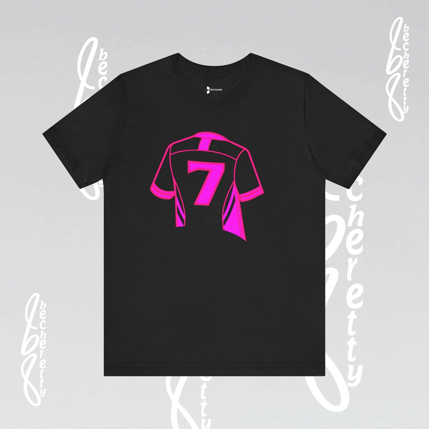 Soccer T-Shirt Number 7 - Art Minimalist Graphic Becheretty - New style of t-shirt for soccer fans, casual wear