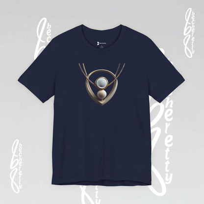 Artistic Necklace - Graphic Tee Becheretty – Unique Design - Casual wear - Women's Perfect Gift