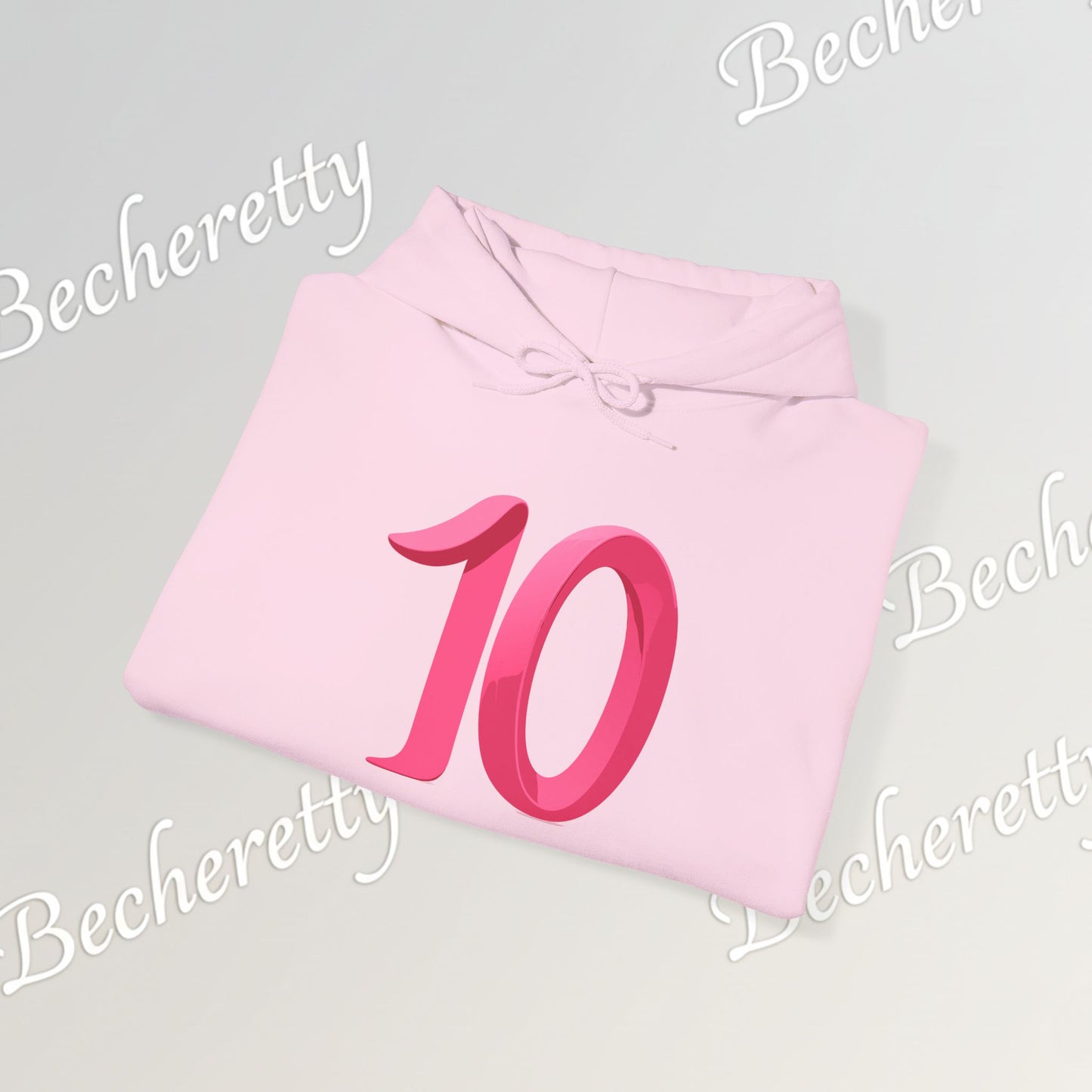 The "Perfect 10" Signature Hoodie - Art Minimalist Becheretty - Perfect balance between soft aesthetics and high-impact style.