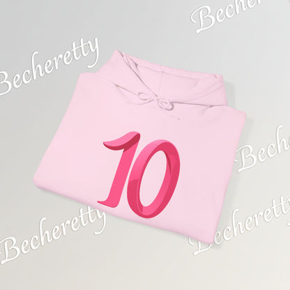 The "Perfect 10" Signature Hoodie - Art Minimalist Becheretty - Perfect balance between soft aesthetics and high-impact style.