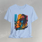 "Neon Fracture" — T-Shirt Becheretty - It captures the aesthetic of the shapes while nodding to those electric 80s/90s colors.