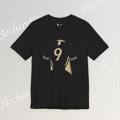 Soccer T-Shirt - Number 9 - Minimalist Graphic Becheretty - Athletic apparel - Everyday Fashion