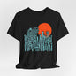 Sunset Wildflowers T-Shirt — Minimal Floral Graphic Tee - Playful statement - Wearable Art