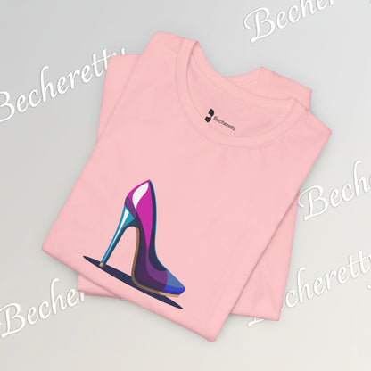 Colorful futuristic Stiletto T‑Shirt - Art Graphic Becheretty - A nod to your unique fashion style