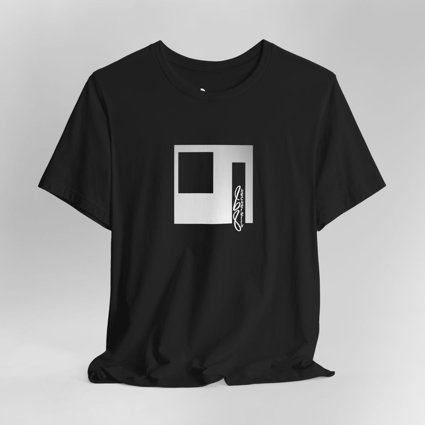 Cubist Portal Premium Tee - Minimalist Art Graphic Becheretty - Design that merges architectural precision and abstract expressionism.
