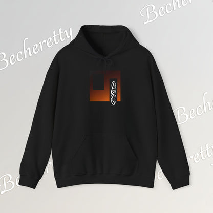 "The Horizon" Abstract Script Hoodie - Art Minimalist Becheretty - Everyday wear - Artistic & Cozy