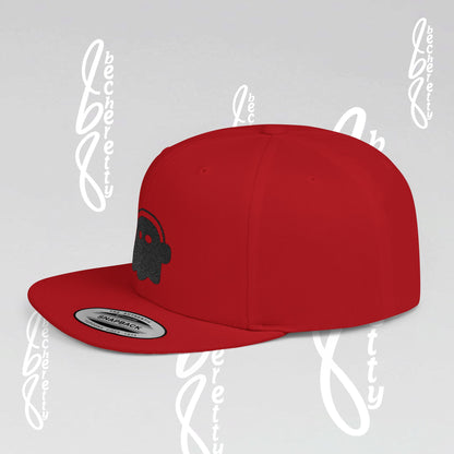 Stylish Flat Bill Snapback Hat with Embroidered Design Becheretty