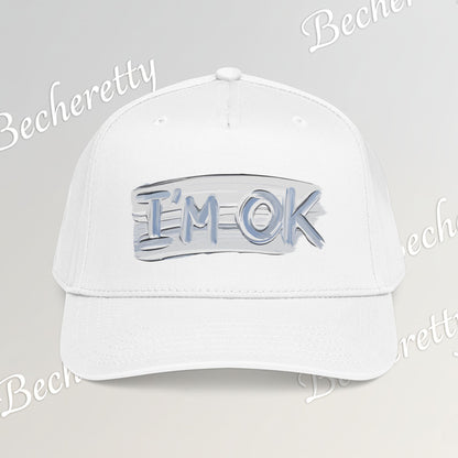Baseball Cap "I'M OK" Minimal Art Graphic Becheretty - Style is Yours