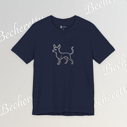 The Minimalist Muse: Chihuahua Line Art Tee Becheretty - "dog lovers"— less is often much more.