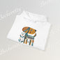 Minimalist Art Hoodie | The "Abstract Puppy" by Becheretty - A unique, stylized dog motif inspired by folk art and modern