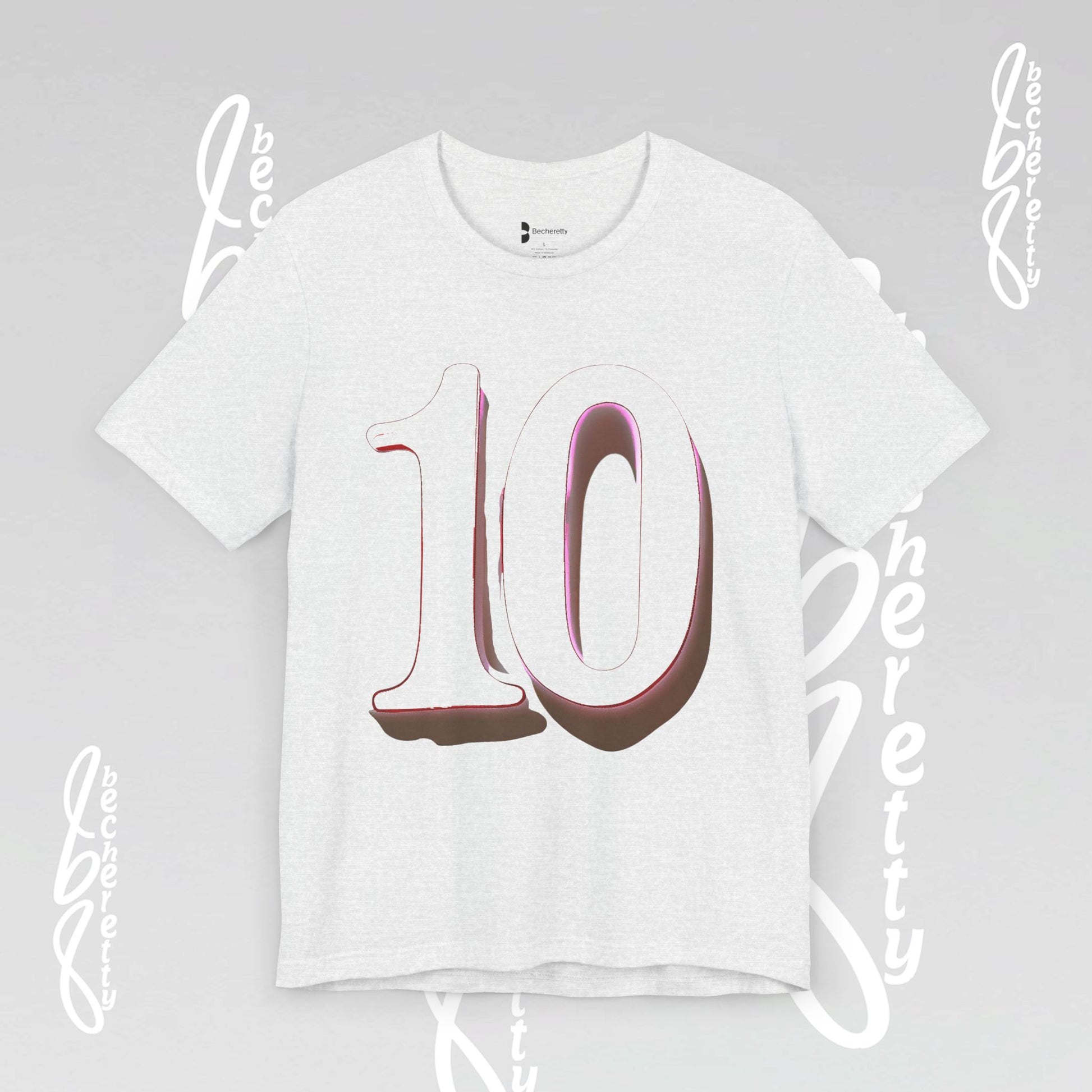 Number 10 - Graphic Unisex Tee - Becheretty Minimalist Style - Everyday Comfort, Sports Lovers
