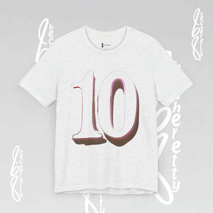 Number 10 - Graphic Unisex Tee - Becheretty Minimalist Style - Everyday Comfort, Sports Lovers