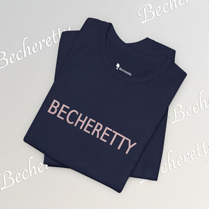 Minimalist Logo Tee Becheretty - Short Sleeve- Casual Style, Unisex - Relaxed Fit Top - Everyday wear