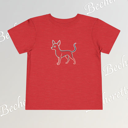 Adorable Chihuahua Toddler Tee - Graphic Minimalist Becheretty - Dog Lover Gift, Cozy Summer Apparel, Fun Birthday Outfit