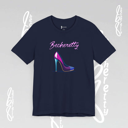 Trendy Graphic T-Shirt Becheretty - Futuristic High Heel Design, Fashion, Casual Wear